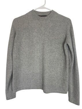 Erdos 100% Cashmere Gray Crewneck Medium Sweater